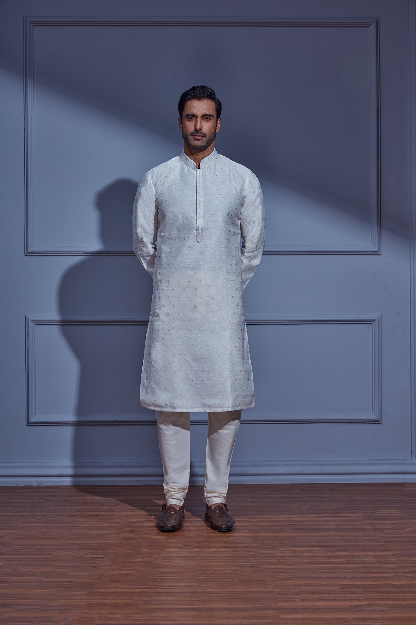 Petal Grace White Straight Kurta