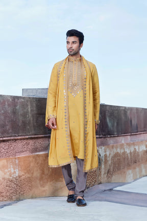 LIGHT YELLOW KURTA SET WITH DUPATTA